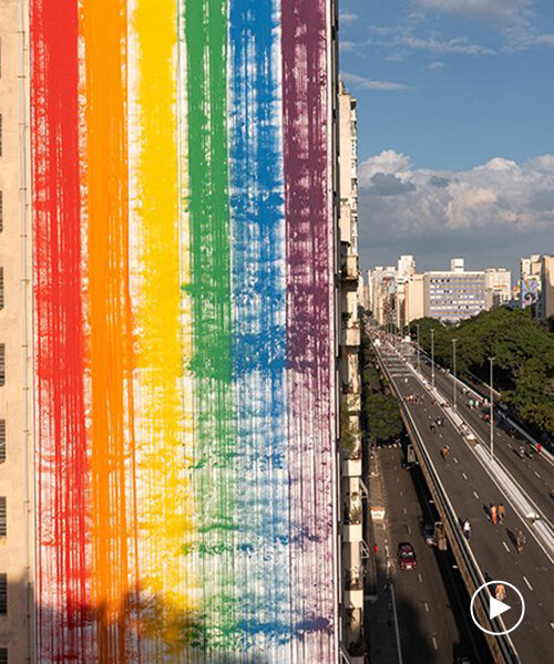 #togetherwithpride: estudio guto requena gives color with a 40-meter installation in brazil