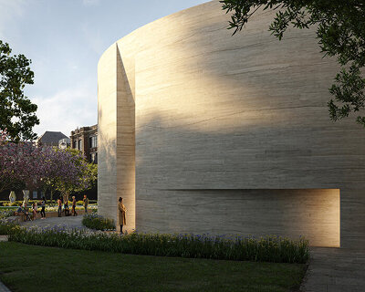 interconnected circles form trahan architects' loyola university chapel in new orleans