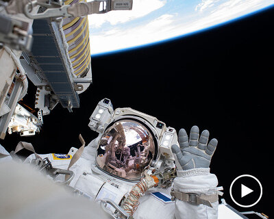 watch a timelapse showing two astronauts spacewalk at the international space station