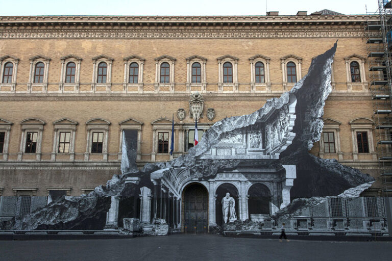 JR covers the façade of rome’s palazzo farnese with another magnificent ...