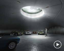 cave car showroom by arup & unism sparks james bond vibes, in warsaw
