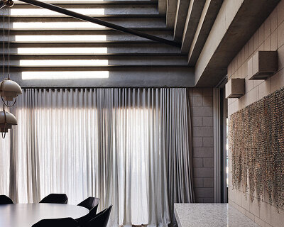 sculptural frustum roofs top beach residence by architects EAT in south australia