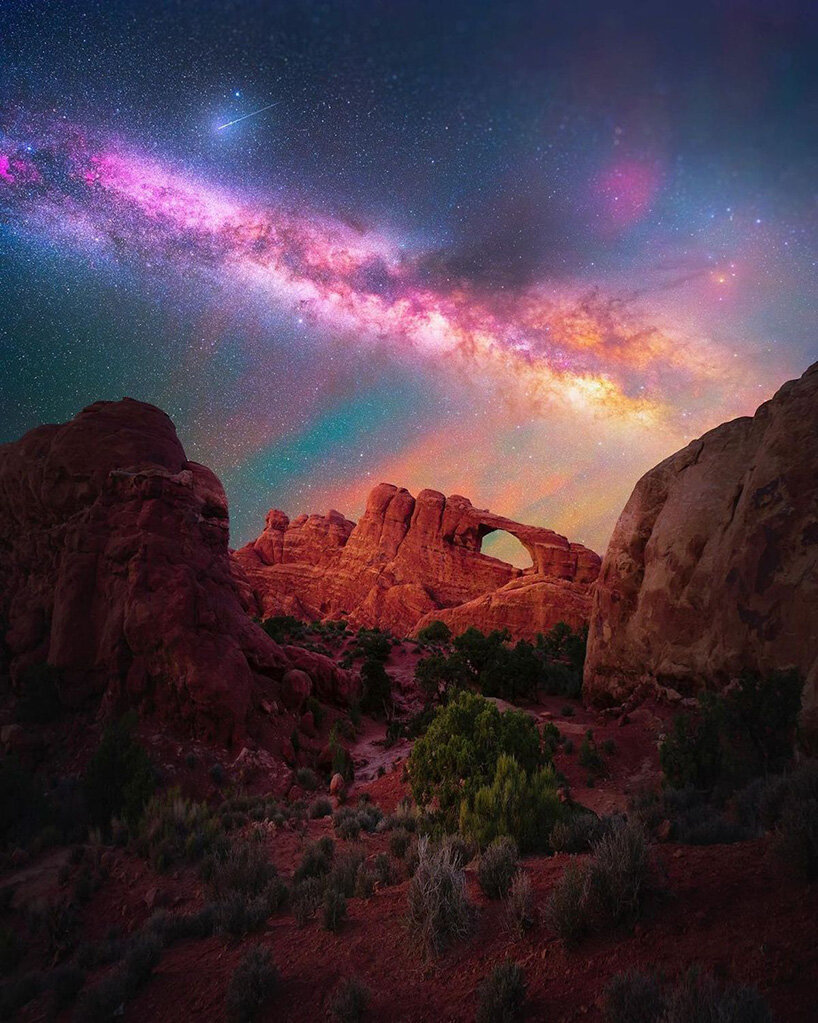 derek culver captures erosional landscapes + milky way galaxy