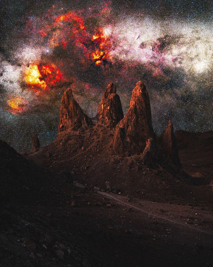 derek culver captures erosional landscapes + milky way galaxy