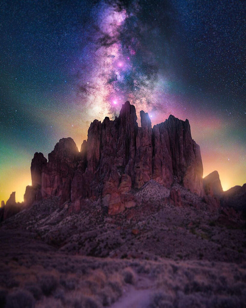 derek culver captures erosional landscapes + milky way galaxy