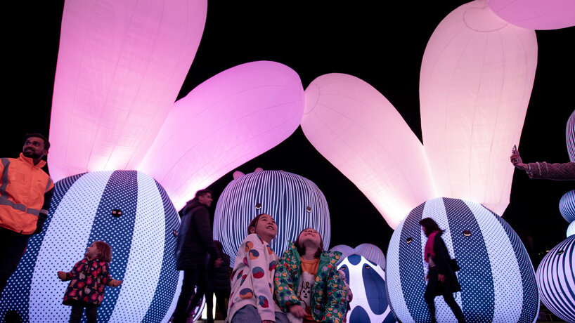 ENESS's 'airship orchestra' installation features 16 otherworldly characters designboom