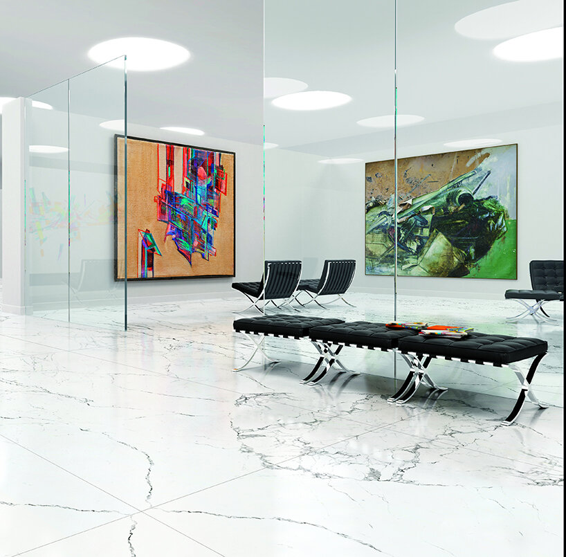 synthetic EPIC surface blends uniqueness of natural stone and performance of ceramics