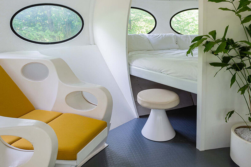 spend the night at a restored 1960s futuro house in somerset's marston park