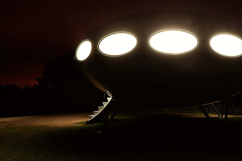 spend the night at a restored 1960s futuro house in somerset's marston park