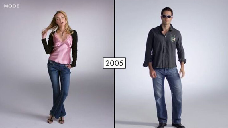 gals vs guys side-by-side battle shows off 100 years of fashion in under three minutes