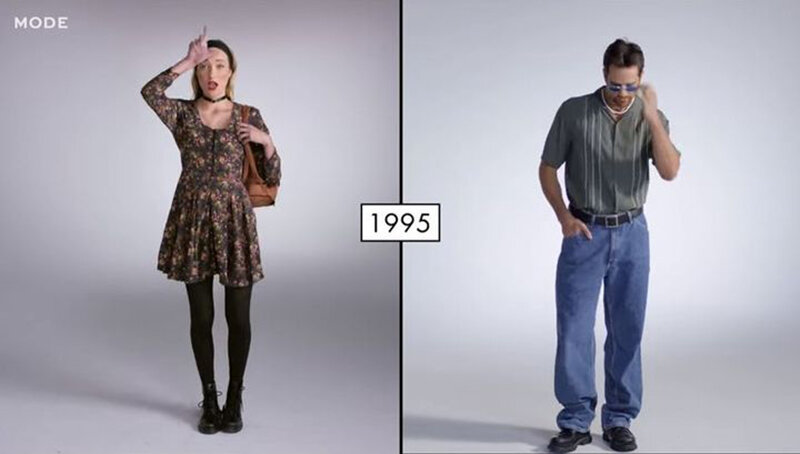 gals vs guys side-by-side battle shows off 100 years of fashion in under three minutes