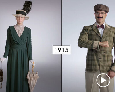 gals vs guys side-by-side battle shows off 100 years of fashion in under three minutes