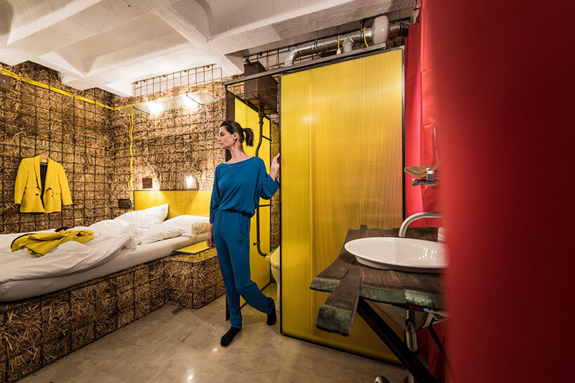 heri&salli convert old brewery in vienna into guesthouse made of straw