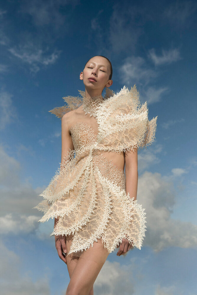 iris van herpen designs dresses with parley's ocean-sourced upcycled ...