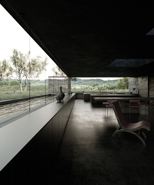 juan pablo guerra curates this dark 'ruina' to disappear into its verdant surroundings