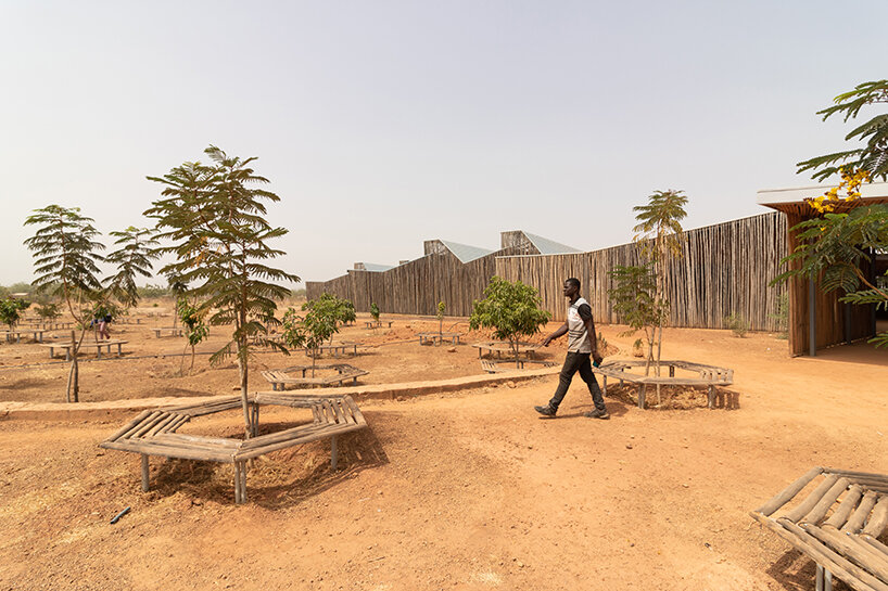 local clay + transparent timber skin assemble kéré architecture's university in west africa