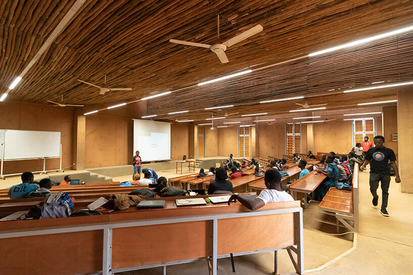 local clay + transparent timber skin assemble kéré architecture's university in west africa