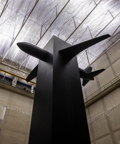 maurizio cattelan unveils 9/11 memorial in 'breath ghosts blind' show at pirelli hangarbicocca