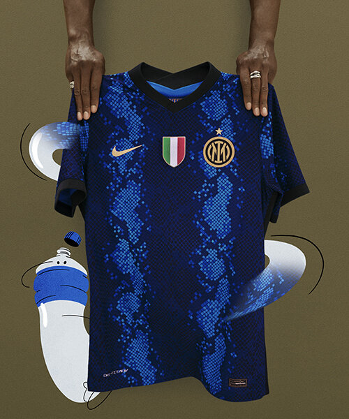 NIKE’s inter milan 2021 kits kick carbon with recycled plastic bottle weave