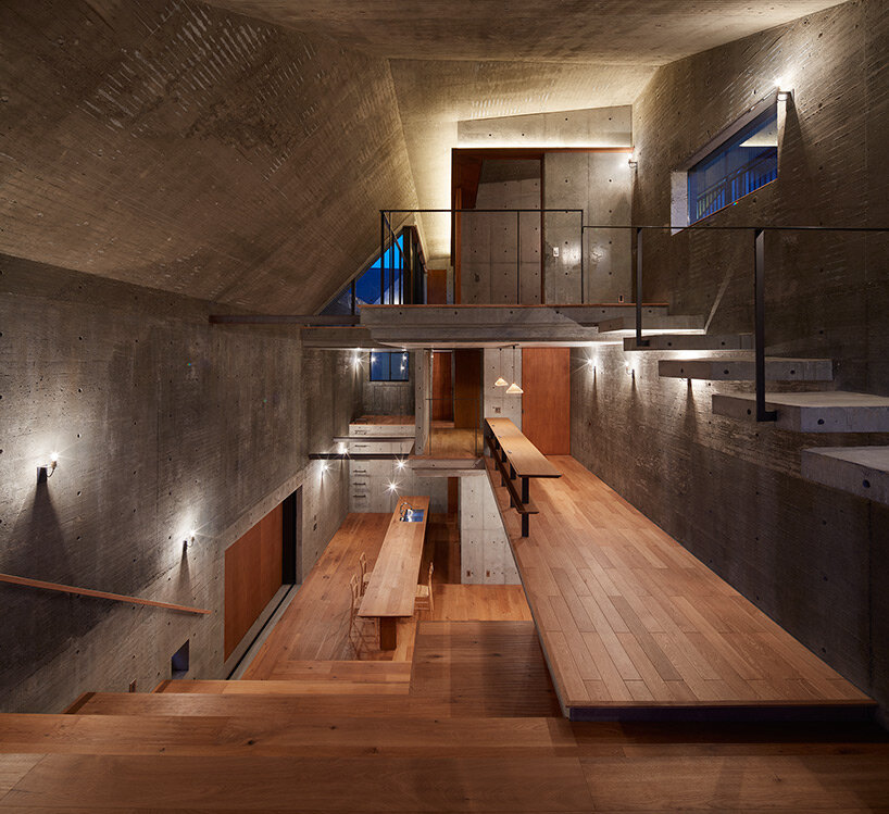 angular boulder-like house by suppose design office offers privacy from tokyo surroundings