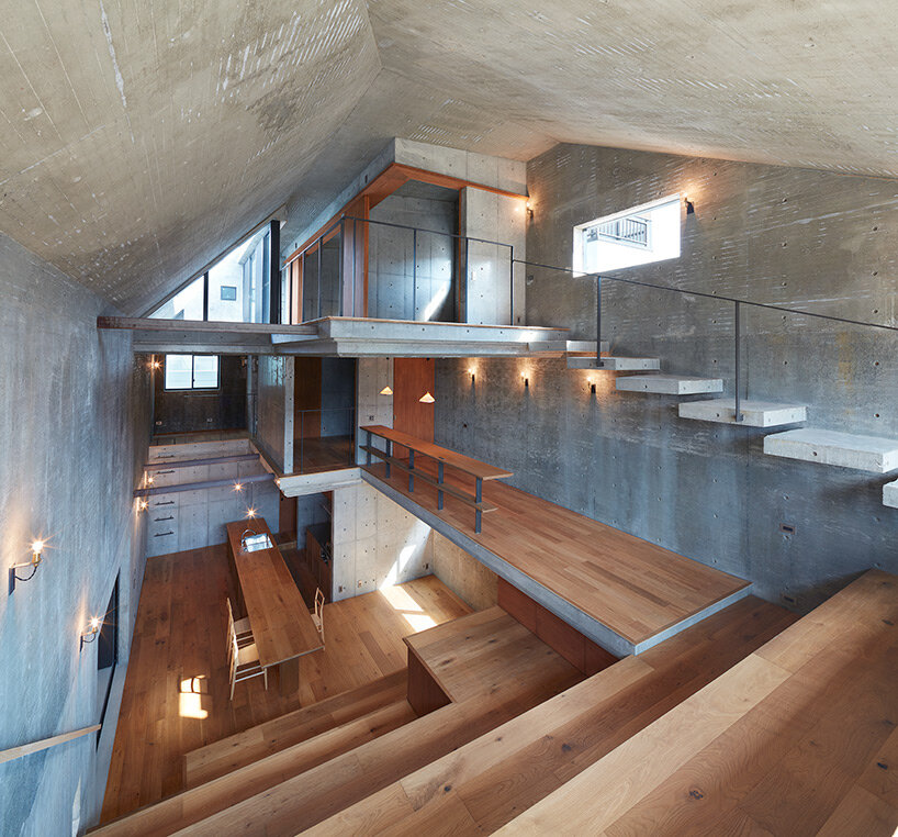 angular boulder-like house by suppose design office offers privacy from tokyo surroundings