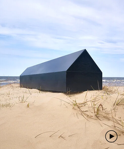 NRJA designs a coffin for architects and guess what, it's black and shaped like a house