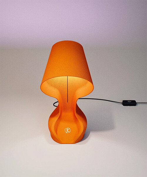 meet 'ohmie': world's first fully circular 3D printed lamp made from orange peels