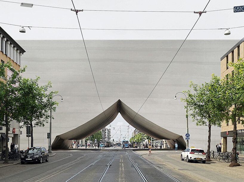 bornstein lyckefors' tent-shaped monument encapsulates the perishable nature of parties