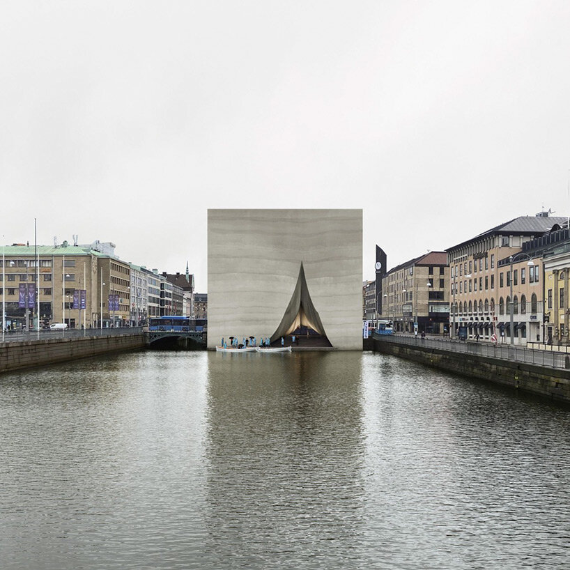 bornstein lyckefors' tent-shaped monument encapsulates the perishable nature of parties