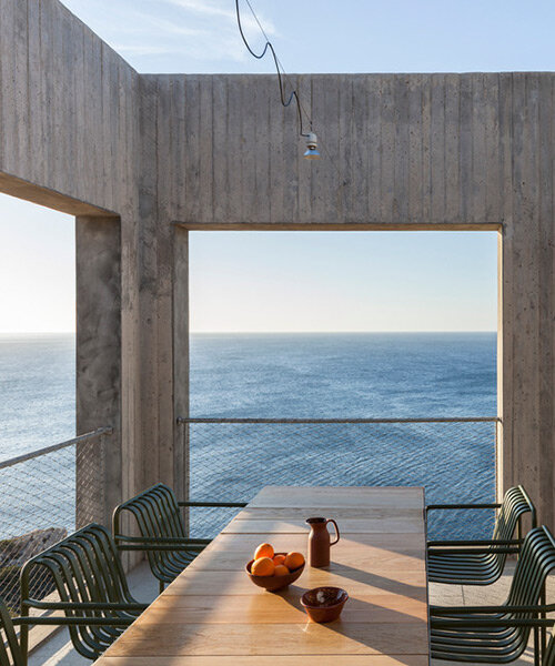 geometric concrete residence in karpathos, greece, enjoys generous views of the aegean sea