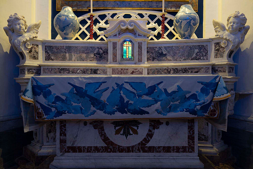 santiago calatrava's art installation for the reopening of church of san gennaro in naples