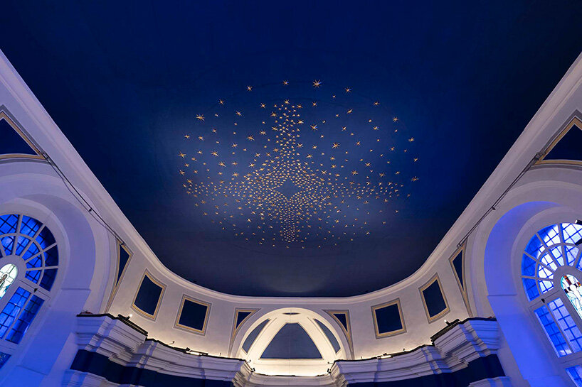 santiago calatrava's art installation for the reopening of church of san gennaro in naples