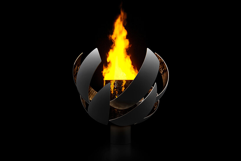 sun-like form by nendo blooms the ceremonial cauldron of fire in tokyo olympics
