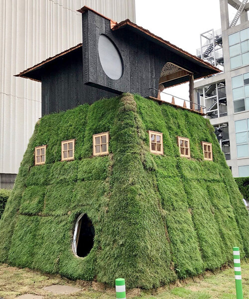 terunobu fujimori's grass covered tea room pavilion pops up in tokyo