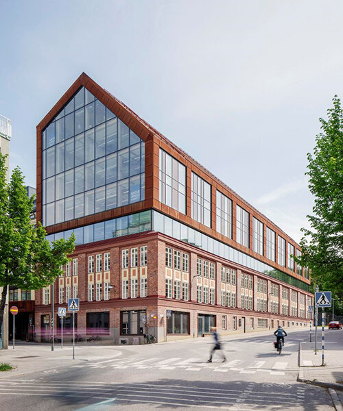 textile factory from 1928 is transformed into an office building with 5 story mass timber frame