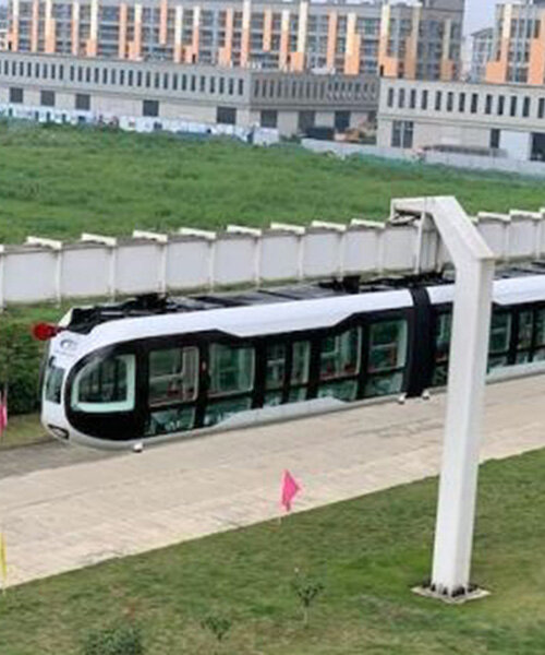 china unveils first renewable-energy sky train with glass bottom