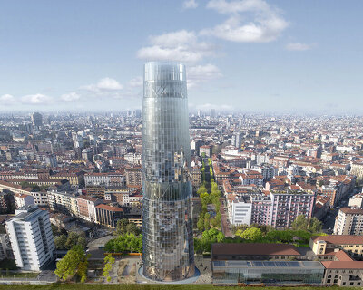 ‘lighthouse’ office tower will revive milan’s urban fabric with new green spaces