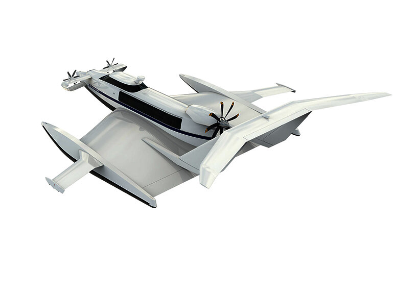 aquas is a flying ship moving passengers with speed up to 200 km/h