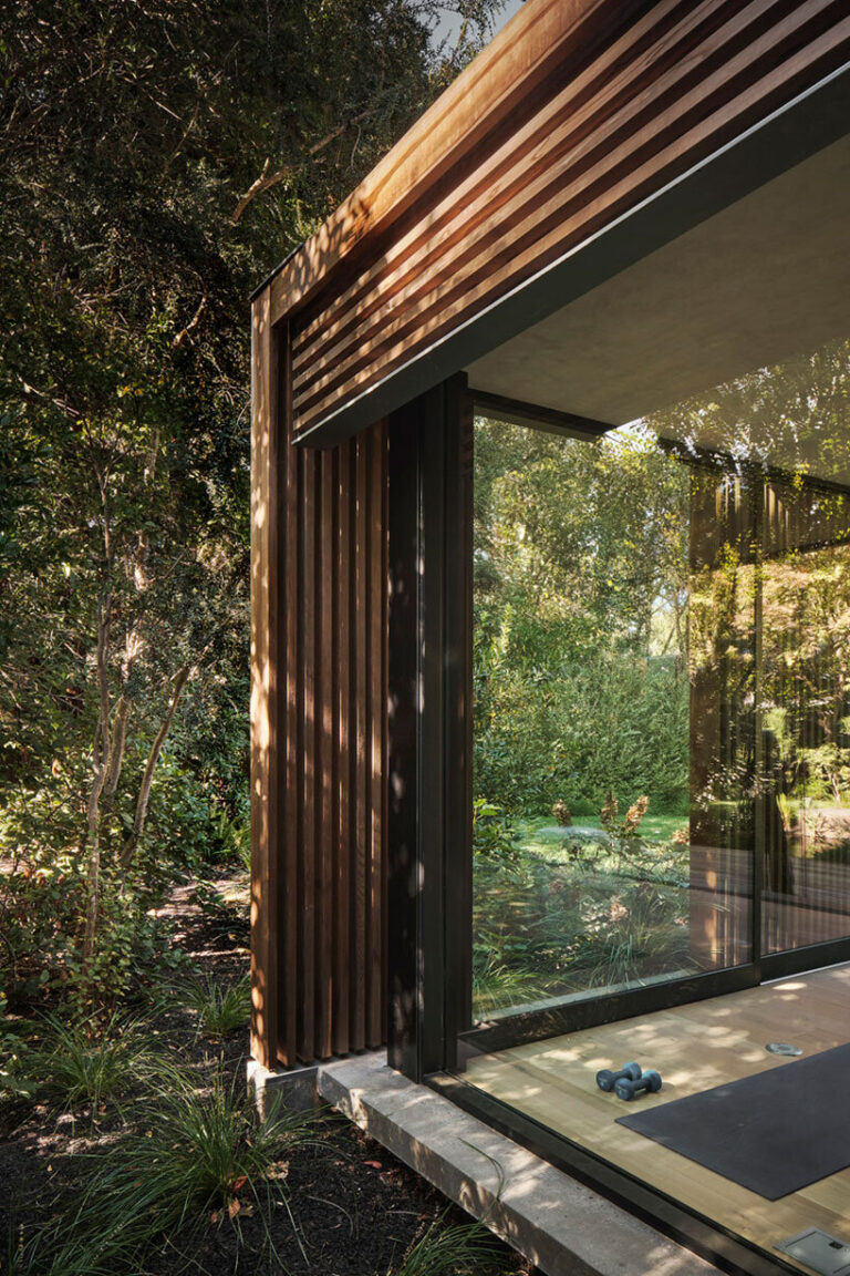 feldman architecture's atherton pavilions float above lush california ...