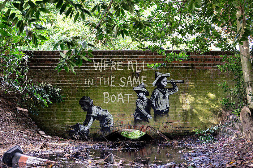 Banksy strikes again! Artist confirms he is behind 'spraycation' artworks  in British coastal towns