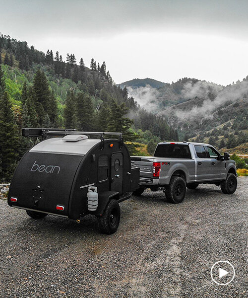 'blank bean' is an upgraded teardrop travel trailer for comfortable off-road adventures