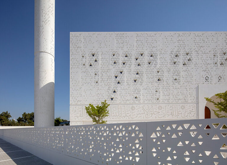 Triangular Mosque Design reinterpreted islamic patterns and triangulated geometry clad dabbagh ...