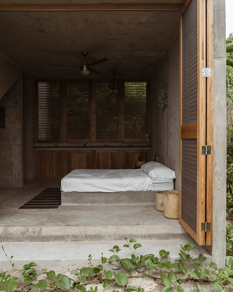 two rotated concrete volumes look for sunrise and sunset at mexican 'casa del sapo'