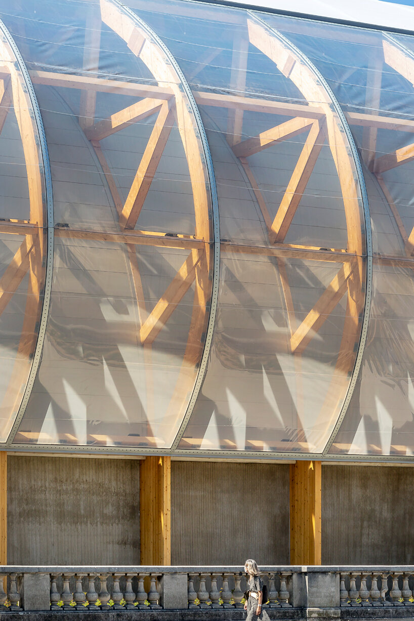 wilmotte & associés' grand palais ephémère stands in paris as an ephemeral palace