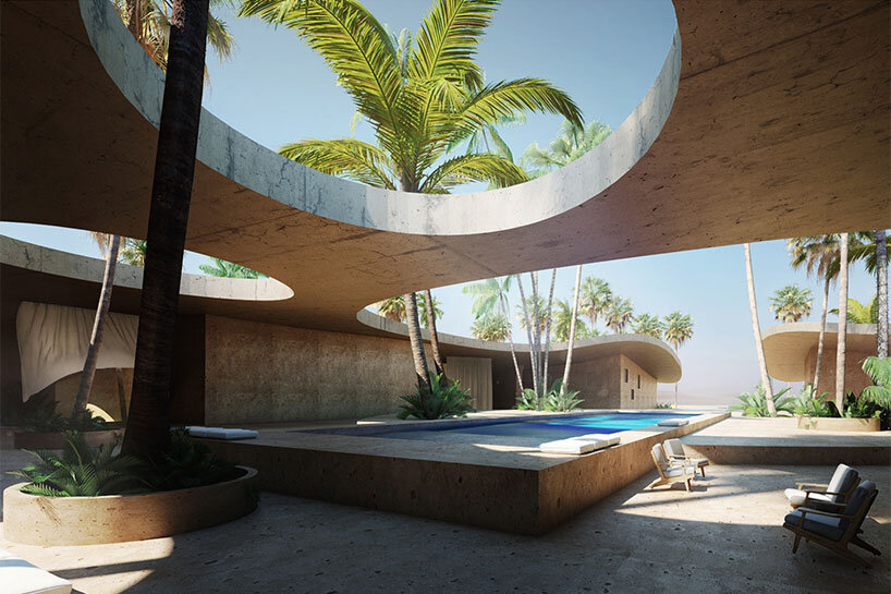 jasper architects unveils immersive hotel oasis in kuwait's golden dunes