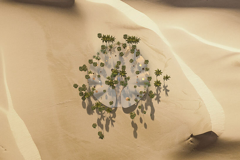 jasper architects unveils immersive hotel oasis in kuwait's golden dunes