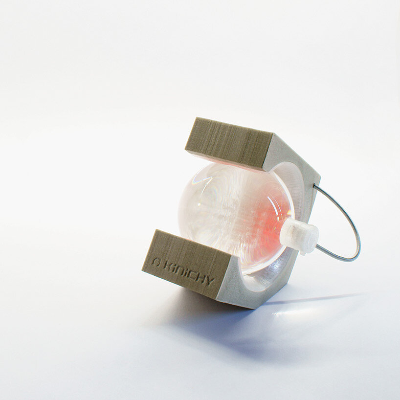 'kinichy' is a solar-powered spherical spotlight providing surprisingly strong illumination