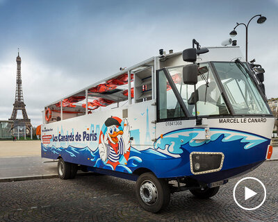 tour paris in france's first amphibious bus