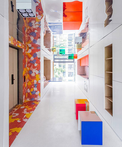 vivid colors + bold patterns take over this lively apartment in chongqing, china