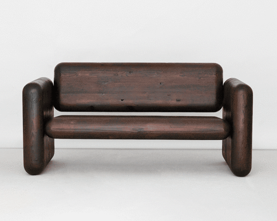 max lamb's 'glulam' chairs are compositions of soft and rough hewn geometries